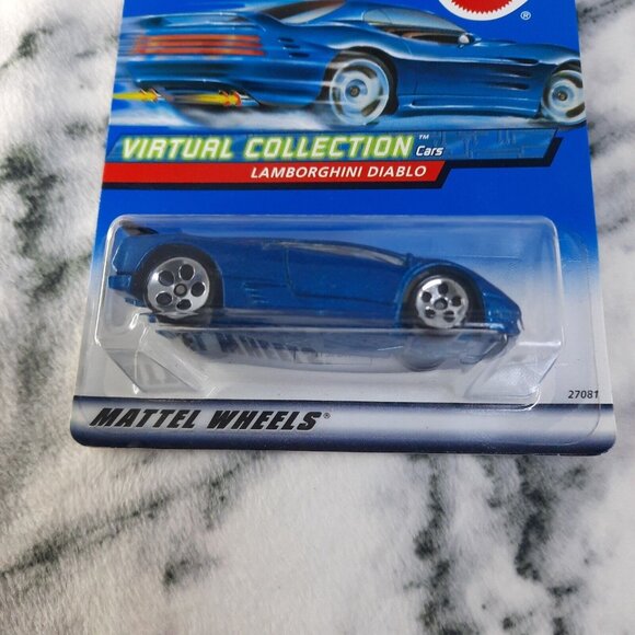 Hot Wheels 1999 LAMBORGHINI DIABLO Blue VINTAGE NEW in BOX VIRTUAL COLLECTION - Picture 4 of 9